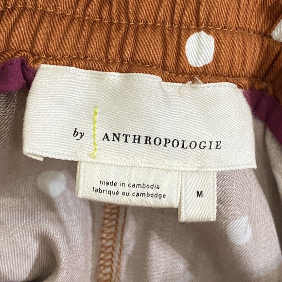 Anthropologie Pants Womens M Polkadot OB1167921 Wide Leg Pleated Isobel trousers - Picture 8 of 10